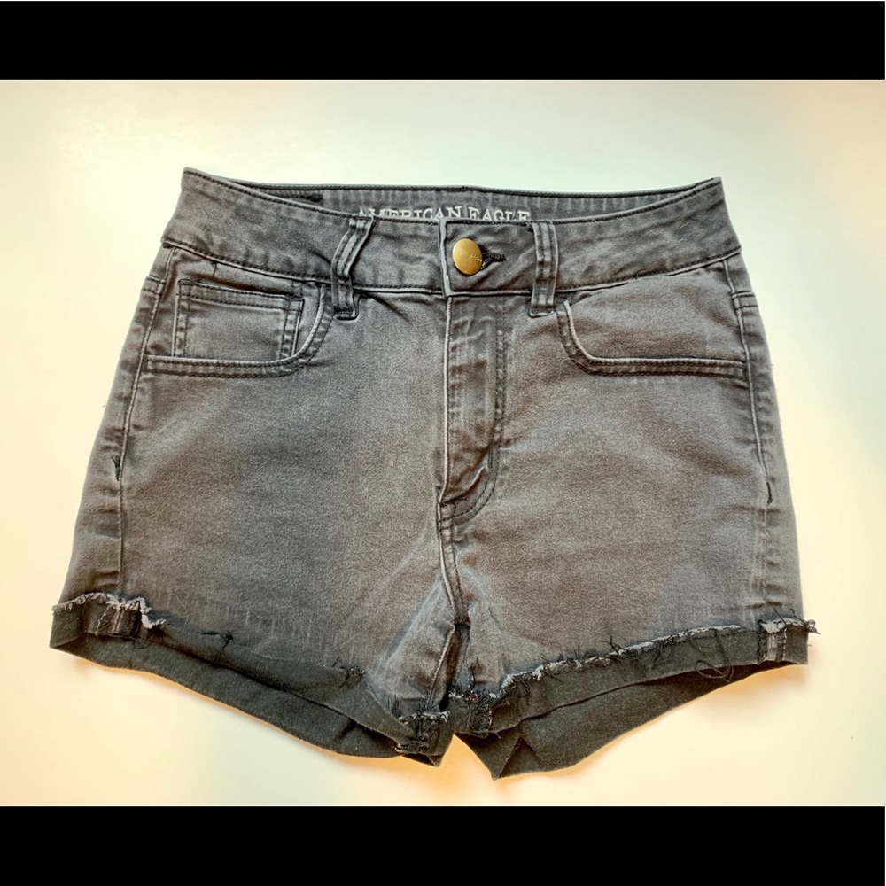 American Eagle Super Super Stretch Black Shorts